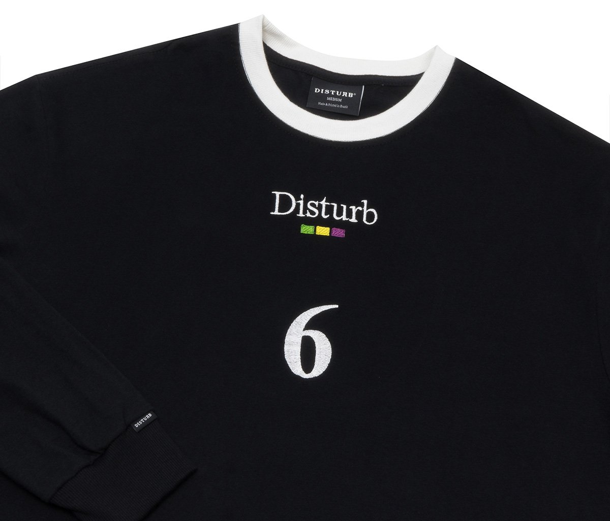 Camiseta Disturb 6 Times Long Sleeve Preto - Gord's House Camiseta Disturb 6 Times Long Sleeve Preto - Gord's House