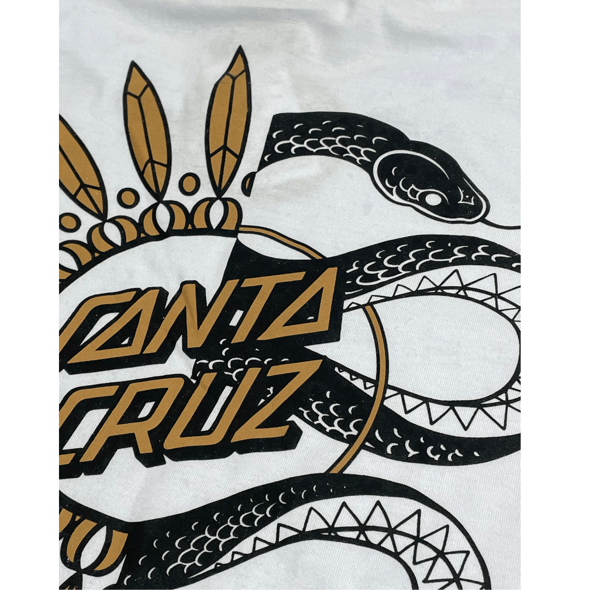 Camiseta Santa Cruz Split Snake Branco 