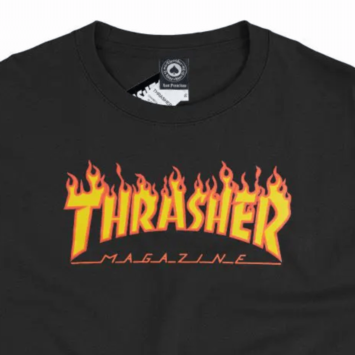 Camiseta Thrasher Masculino Manga Longa Flame Preto