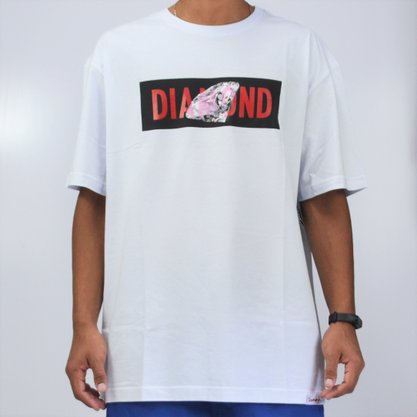 Camiseta Diamond Banded Branco