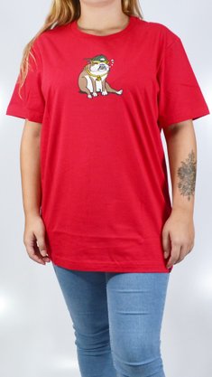Camiseta Drop Dead Doggie Vermelho