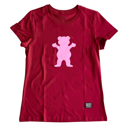 Camiseta Grizzly OG Bear Bordô