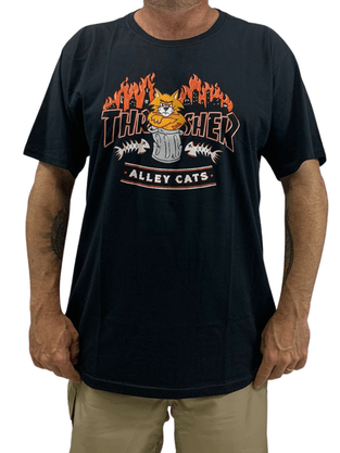 Camiseta Thrasher Alley Cats Preto