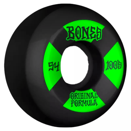 Roda Bones OG Fórmula 100'S 54MM 100A V5 Sidecut Preto