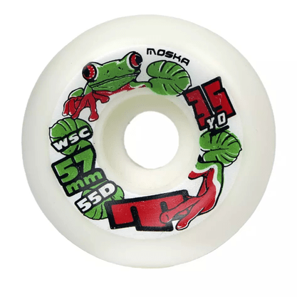 Roda Moska Quadry 57MM 55D WSC 1077 Branco