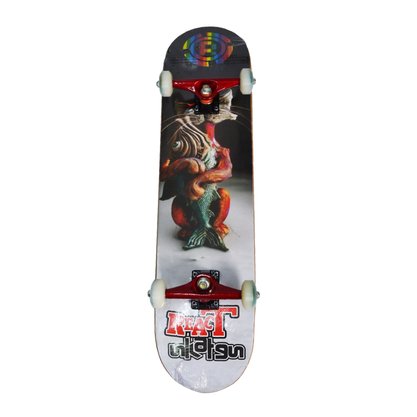 Skate Montado React Cat and Fish Multicores