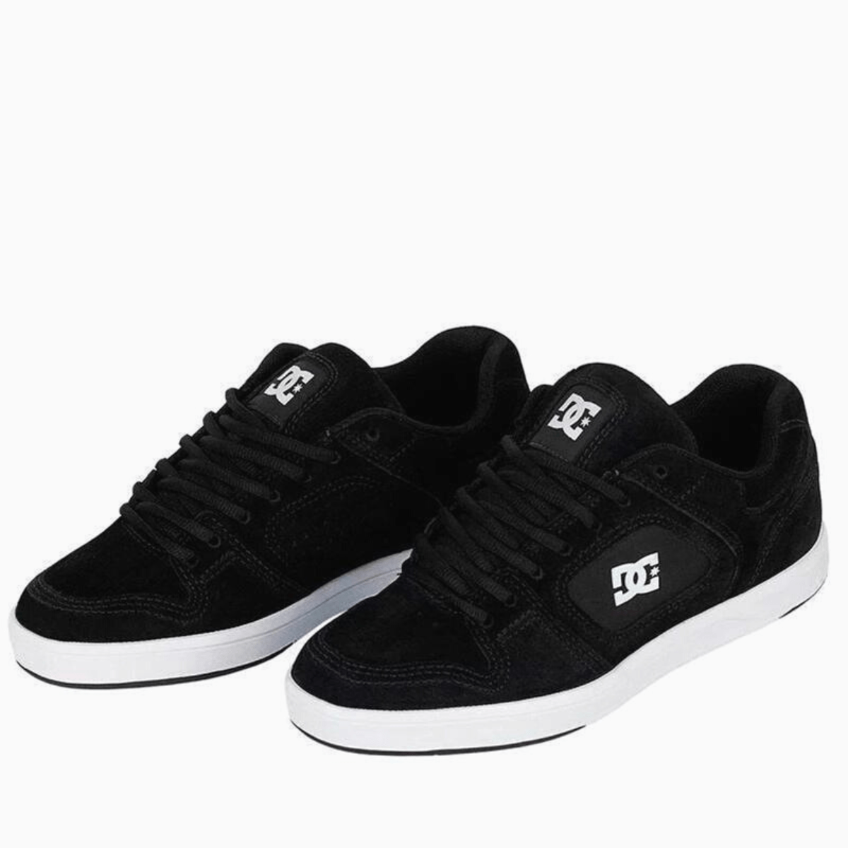 DC Sapato de skate casual masculino Pure Low Top, Preto/Preto