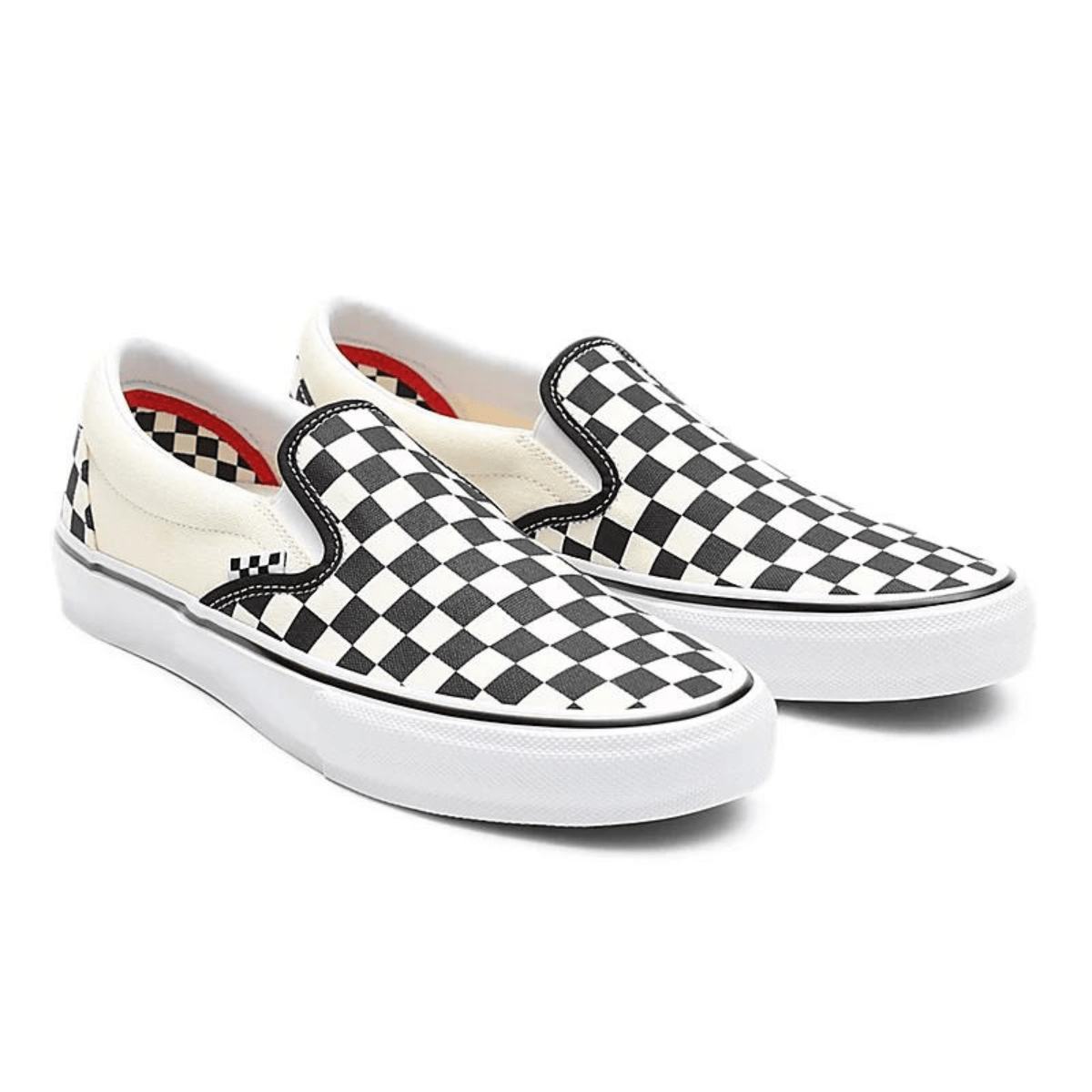 Tênis Vans Skate Slip-on Checkerboard Off White/Preto