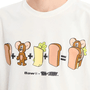 Camiseta Baw Regular Lanchos Tom & Jerry Off White