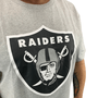 Camiseta New Era Las Vegas Raiders Plus Size Mescla Claro