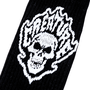 Meia Creature Bone Head Flame Cano Longo Preto