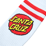Meia Santa Cruz Fun Times Cano Longo Branco/Vermelho